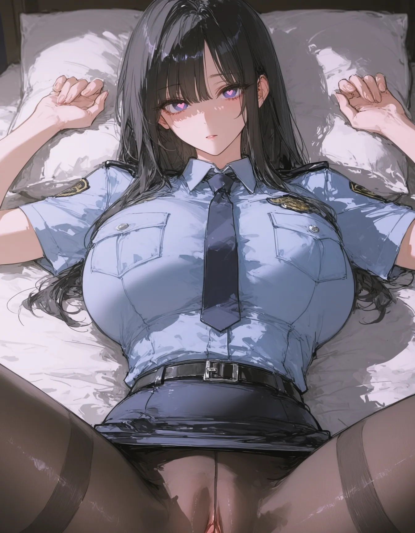喜欢做爱时意淫自己被嫌犯反杀,玩角色扮演的警花女友